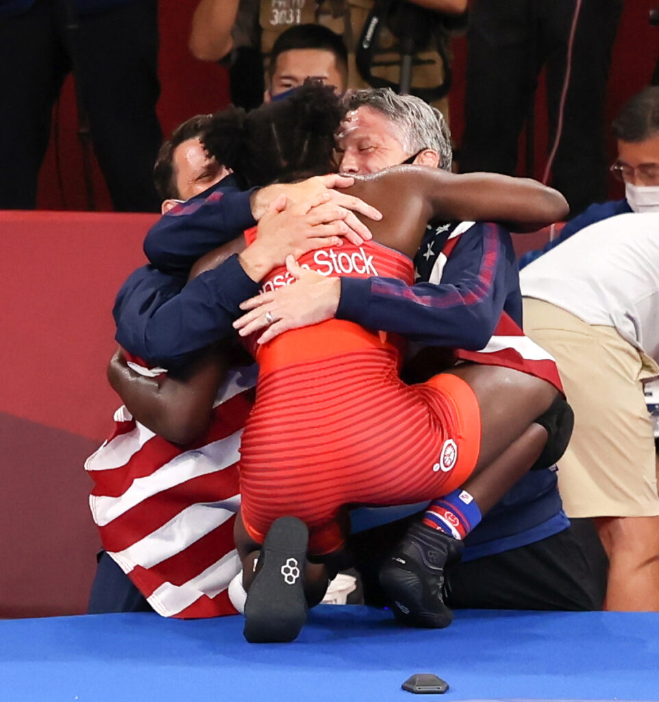 mensah stock hugging coaches